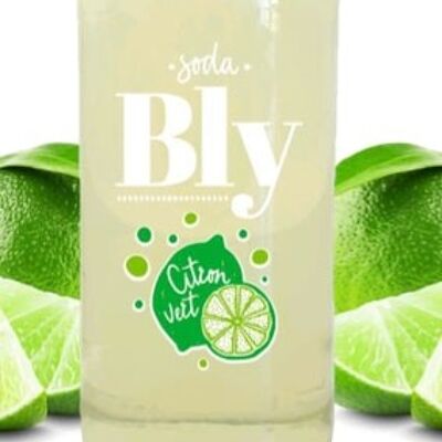 Soda BLY - Lime - Pack of 12 bottles of 33 cl