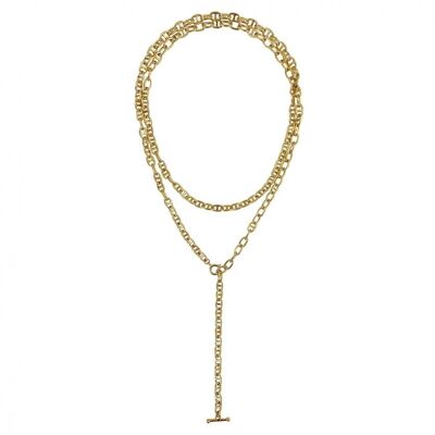 Marina lange Halskette - Gold