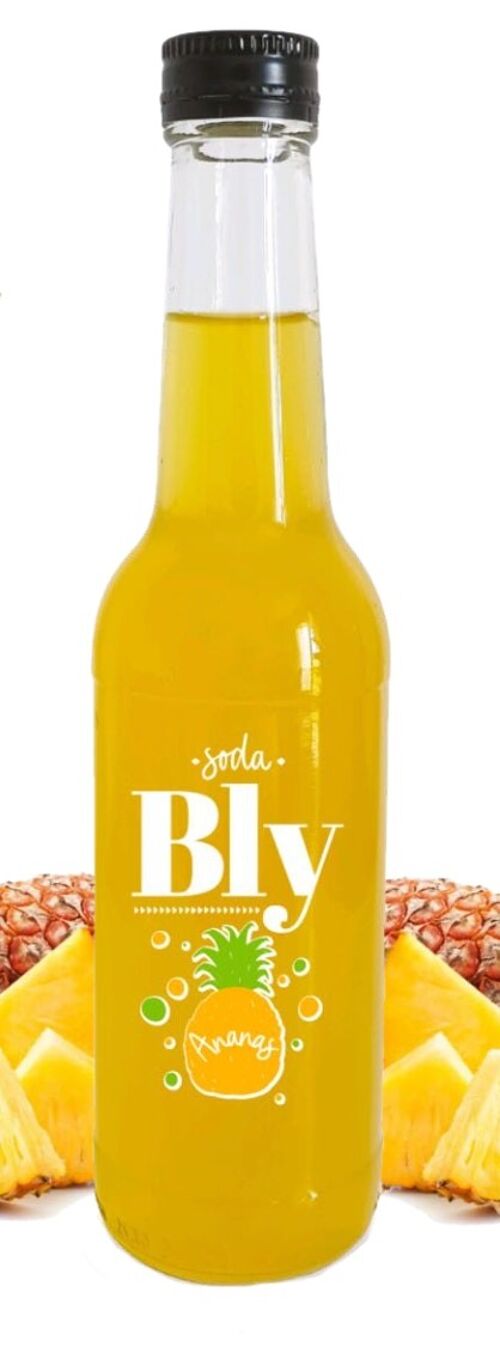 Soda BLY - Ananas - Pack de 12 bouteilles de 33 cl