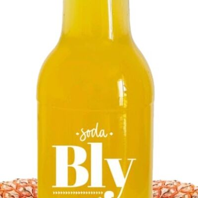 Soda BLY - Ananas - Confezione da 12 bottiglie da 33 cl