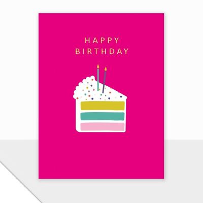 Cake Happy Birthday Card - Piccolo Happy Birthday Cake