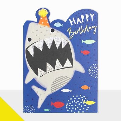 Carte d'anniversaire requin - Artbox Joyeux anniversaire requin