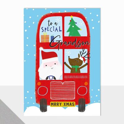 Grandson Christmas Card - Artbox Grandson Christmas