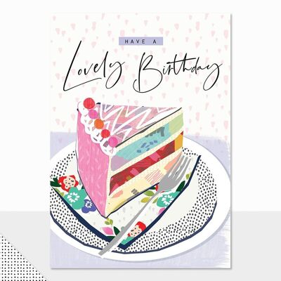 Birthday Cake Card - Rio Brights Have a Lovely Birthday (cake)