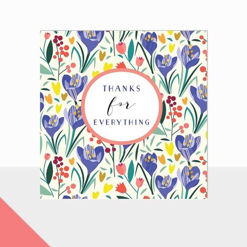 Floral Thank You Card - Glow Thanks for Everything
