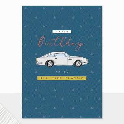 Tarjeta de cumpleaños para él - Halcyon Happy Birthday (coche clásico)