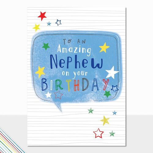 Nephew Birthday Card - Scribbles Amazing Nephew Birthday