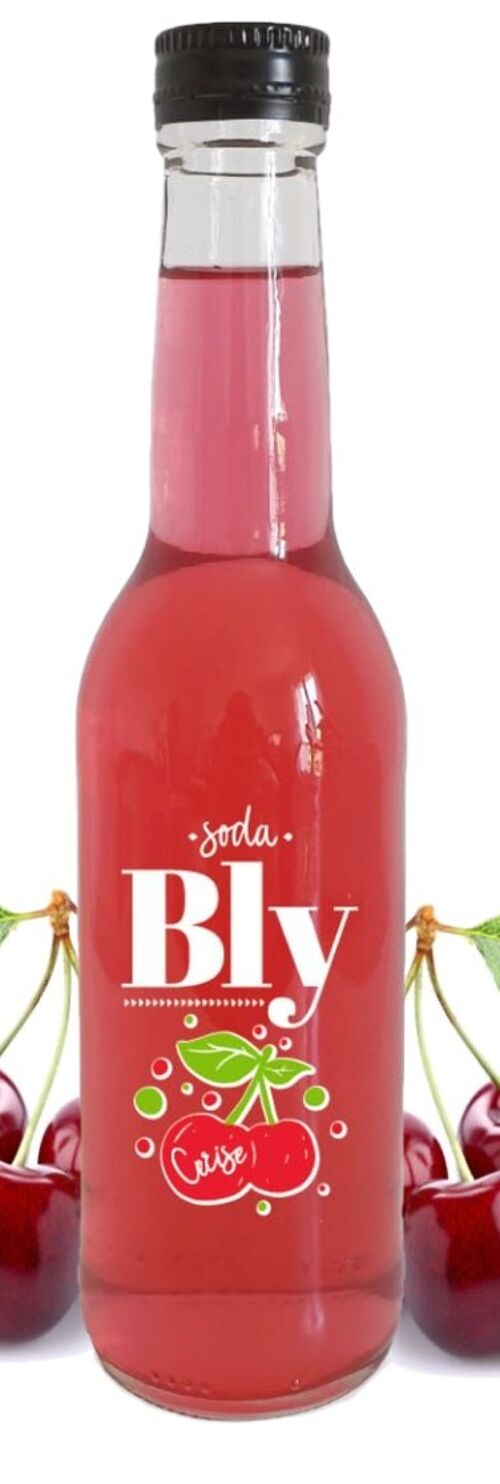Soda BLY - Cerise - Pack de 12 bouteilles de 33 cl