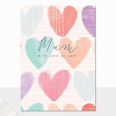 Muttertagskarte mit Liebesherzen – Halcyon Mothers Day Lots of Love