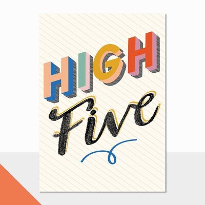 Tarjeta de felicitación High Five - Destacado High Five