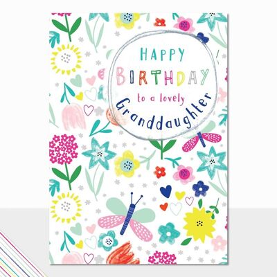 Granddaughter Birthday Card - Scribbles Birthday Granddaughter