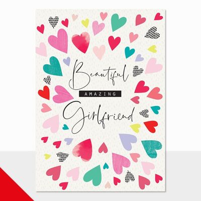 Girlfriend Valentine's Day Card - Rio Brights Beautiful Amazing Girlfriend
