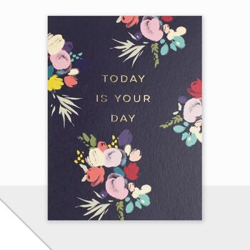 Carte florale de bonne chance - Piccolo Aujourd'hui est votre journée
