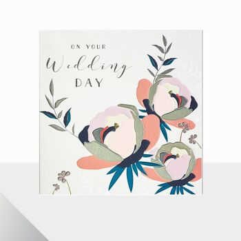 Carte de mariage florale - Brillez le jour de votre mariage