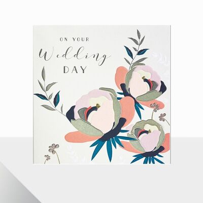 Floral Wedding Card - Glow On Your Wedding Day