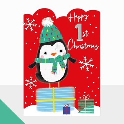 Primera tarjeta de pingüino navideño - Artbox 1er pingüino navideño