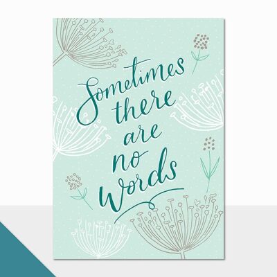 No Words Sympathy Card - Noted Sometimes There are no Words