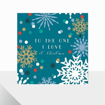 Weihnachtskarte „One I Love“ für ihn – „Leuchte für die Person, die ich zu Weihnachten liebe“
