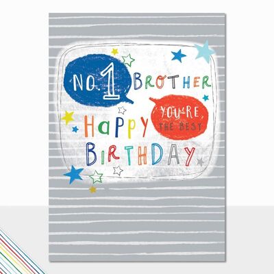 Brother Birthday Card - Scribbles No.1 Brother Birthday