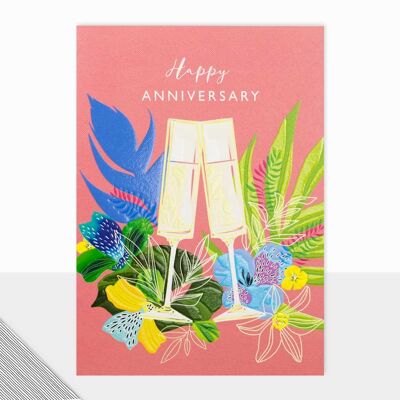 Tarjeta de Aniversario de Bebidas - Utopía Feliz Aniversario