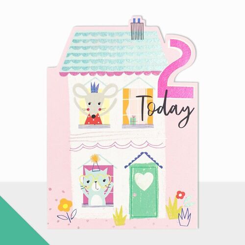 2nd Birthday House Card - Artbox Happy Birthday Dolls House 2