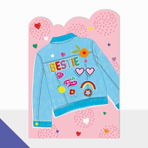 Denim Birthday Card - Artbox Bestie Denim Jacket