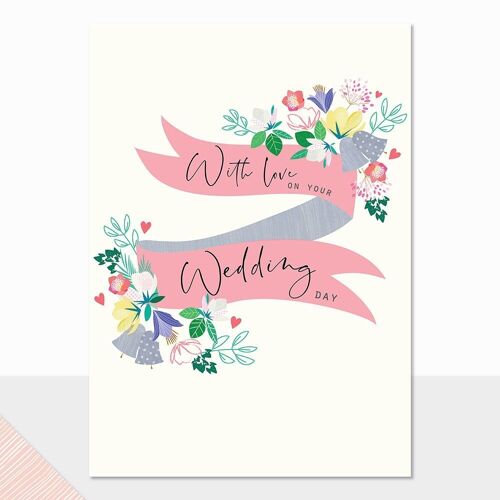 Wedding Day Card - Rio Brights With Love on Your Wedding Day