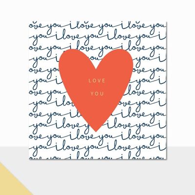 Love You Thinking of You Card - Marquet Love You