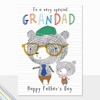 Carte de fête des pères pour grand-père - Scribbles Fête des Pères Grand-père