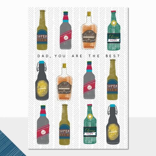 Bottles Father's Day Card - Halcyon Fathers Day The Best
