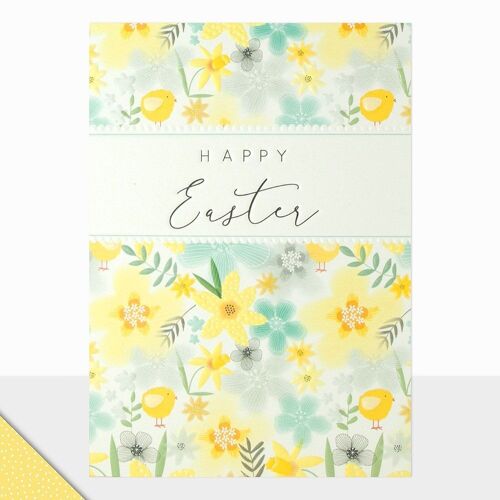 Daffodil Easter Card - Halcyon Happy Easter Daffodil