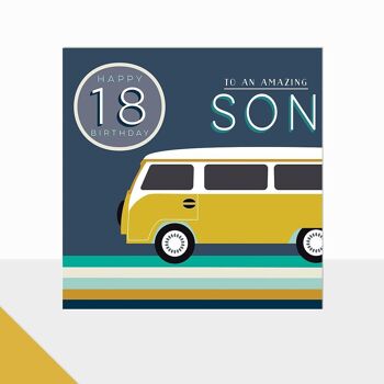 Carte d'anniversaire pour fils 18e – Glow 18e fils