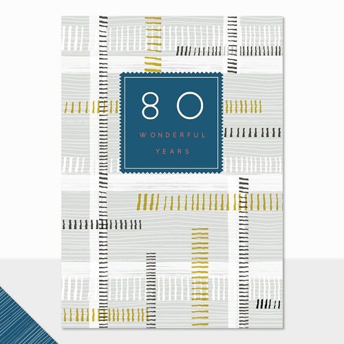 80th Birthday Card For Him - Halcyon Eighty