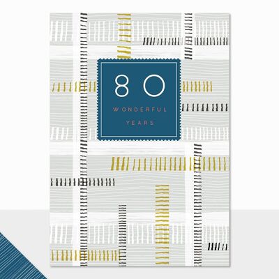 80th Birthday Card For Him - Halcyon Eighty