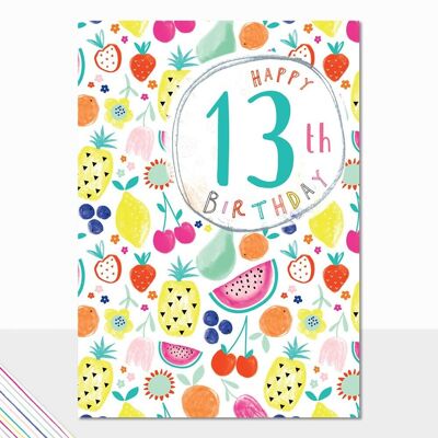 Tarjeta de cumpleaños número 13 - Scribbles 13.° cumpleaños