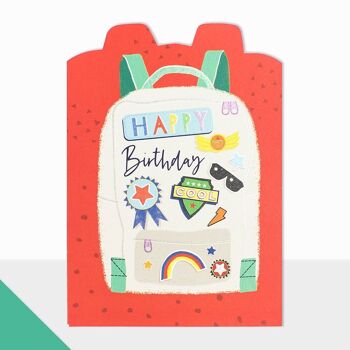 Carte d'anniversaire pour sac à dos - Artbox Joyeux anniversaire