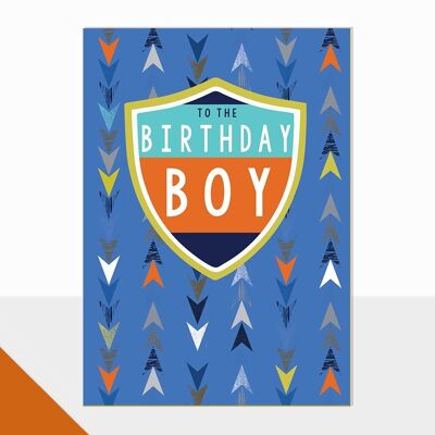 Gemusterte Geburtstagskarte für Jungen - Campus Birthday Boy