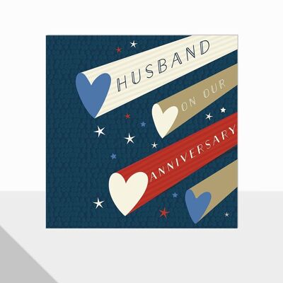 Biglietto per l'anniversario di matrimonio del marito - Anniversario del marito luminoso