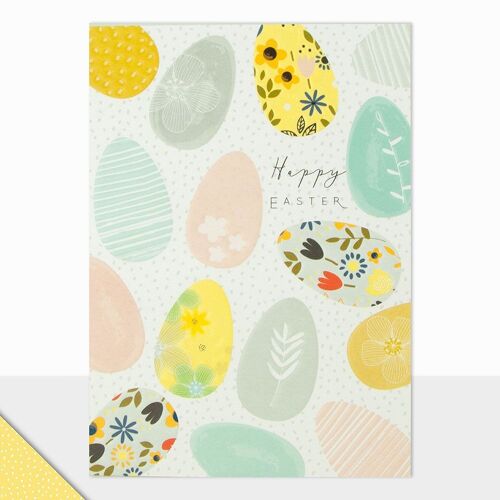 Easter Eggs Card - Halcyon Happy Easter Eggs