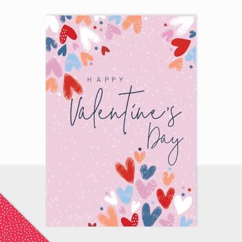 Carte Saint Valentin Coeurs - Halcyon Happy Valentines Day