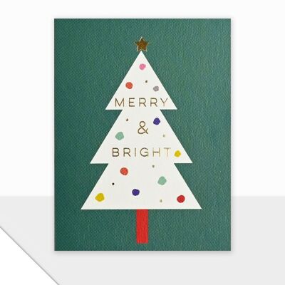 White Christmas Tree Card - Piccolo Merry & Bright