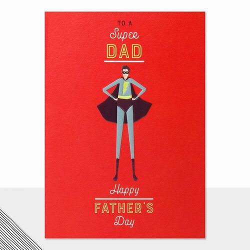 Super Dad Father's Day Card - Little People Fathers Day Super Dad