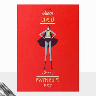 Super Dad Father's Day Card - Little People Fathers Day Super Dad