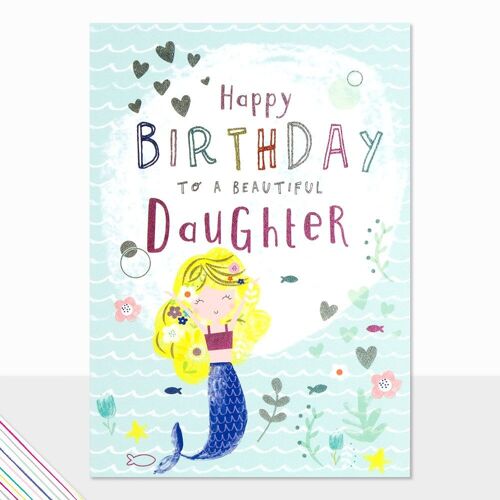 Daughter Birthday Card - Scribbles Happy Birthday Beautiful Daughter