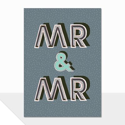 Mr & Mr Hochzeitskarte - Notierte Mr & Mr Hochzeit