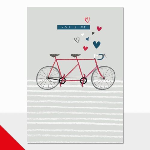 Tandem Valentine's Day Card - Halcyon Valentines Tandem