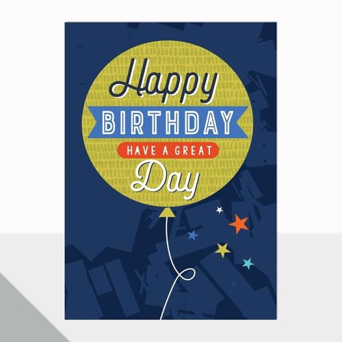 Balloon Birthday Card For Him - Campus Birthday Balloon