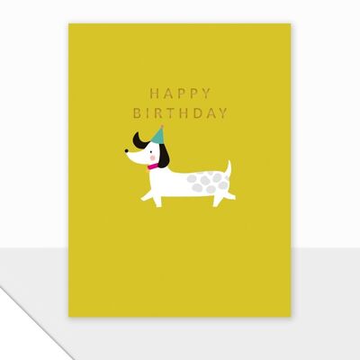 Dog Themed Birthday Card - Piccolo Happy Birthday Sausage Dog