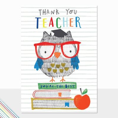 Thank You Teacher Card - Scribbles Thank You Teacher