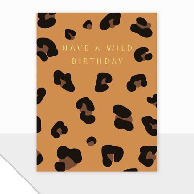 Tarjeta de feliz cumpleaños con estampado de leopardo - Piccolo Wild Birthday